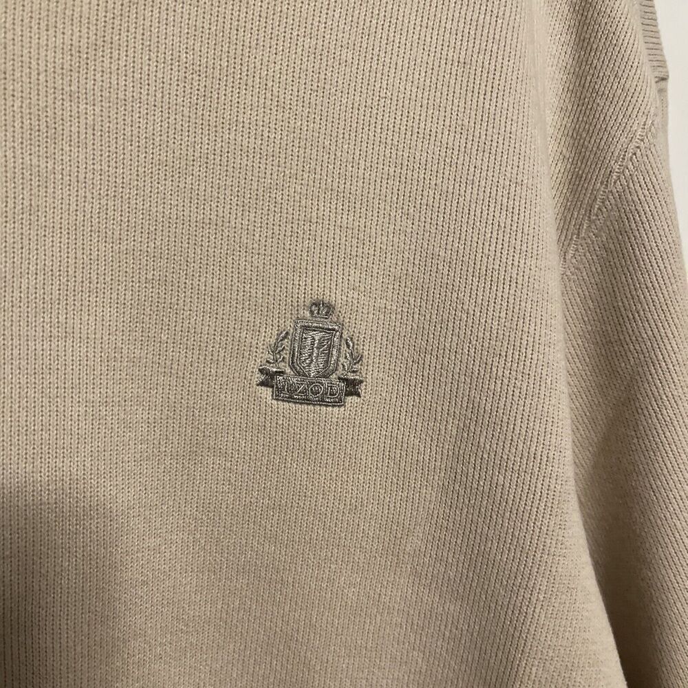 Izod men’s size M long sleeve sweater tan - Picture 2 of 4